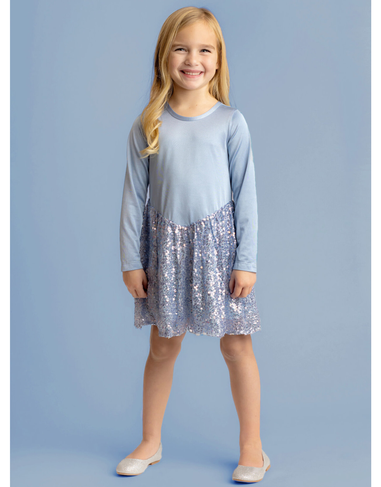 Isobella & Chloe Isobella & Chloe- Blue Sparkle Starry Dress