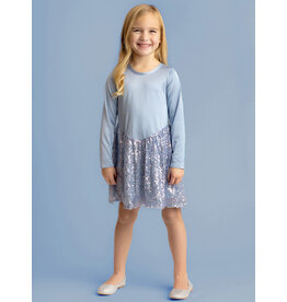 Isobella & Chloe Isobella & Chloe- Blue Sparkle Starry Dress
