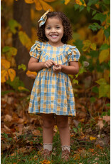 Mabel & Honey Mabel & Honey- Leah Blue & Yellow Dress