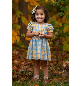 Mabel & Honey Mabel & Honey- Leah Blue & Yellow Dress