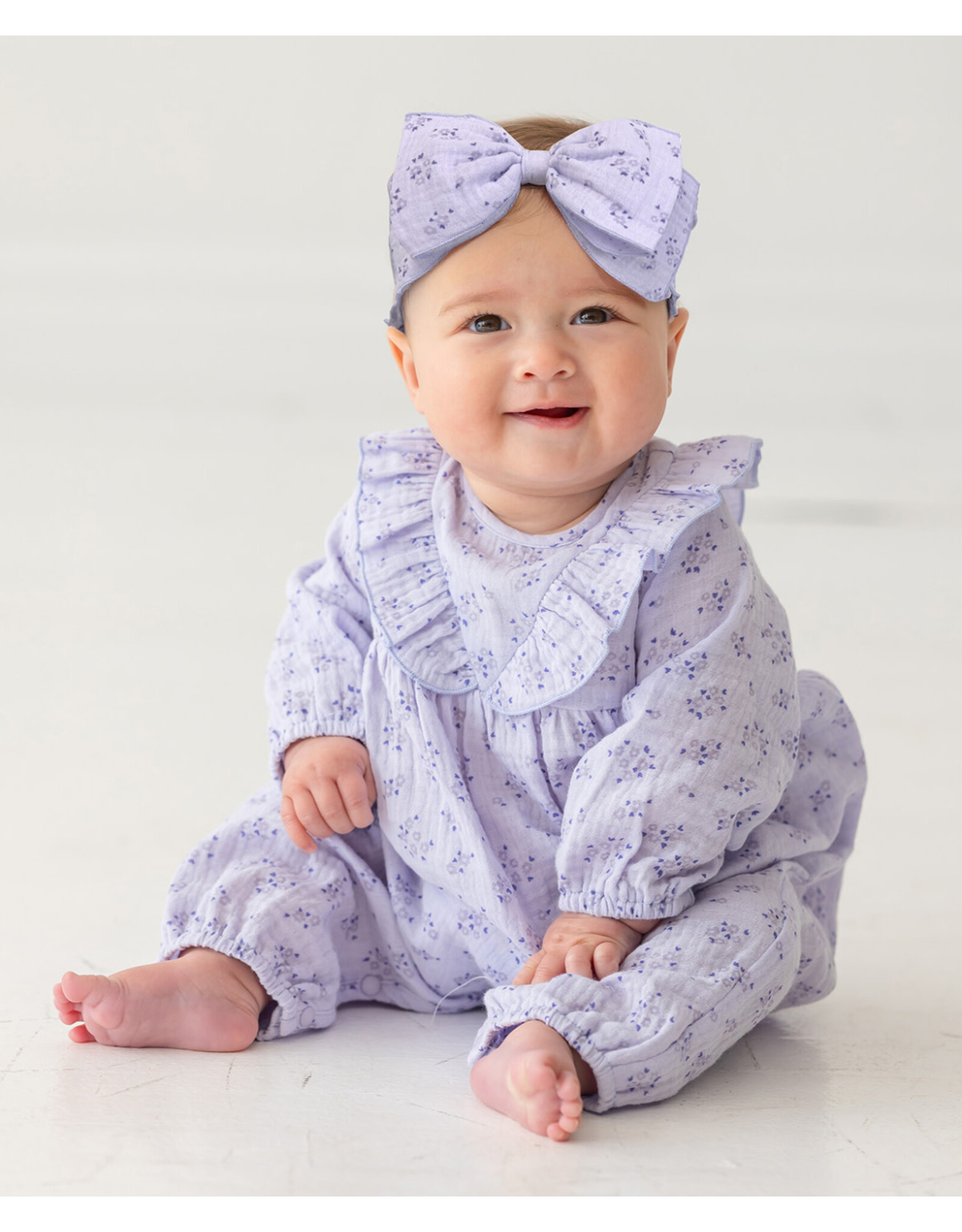 Mabel & Honey Mabel & Honey- Purple Lana Romper