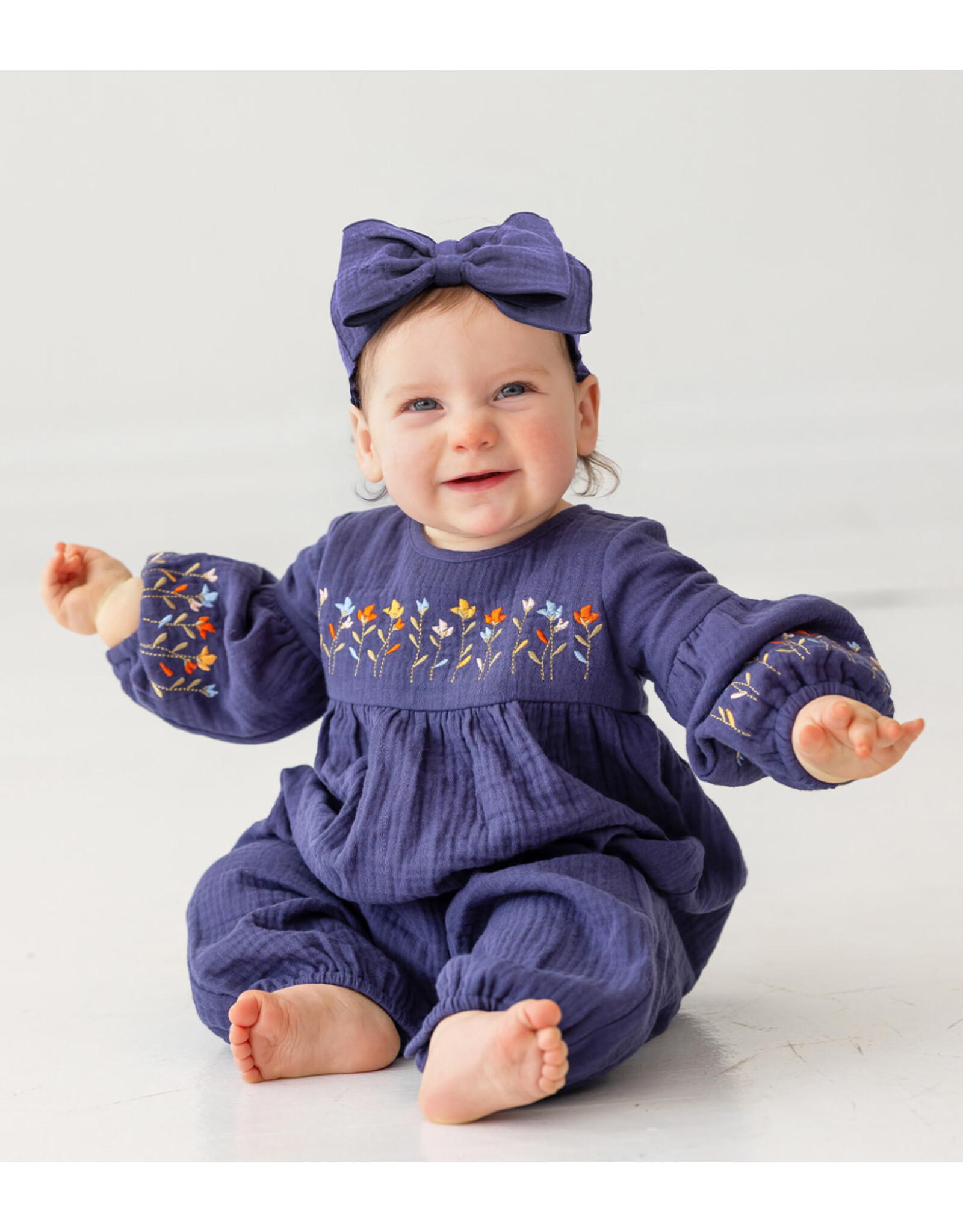 Mabel & Honey Mabel & Honey- Clara Blue Romper
