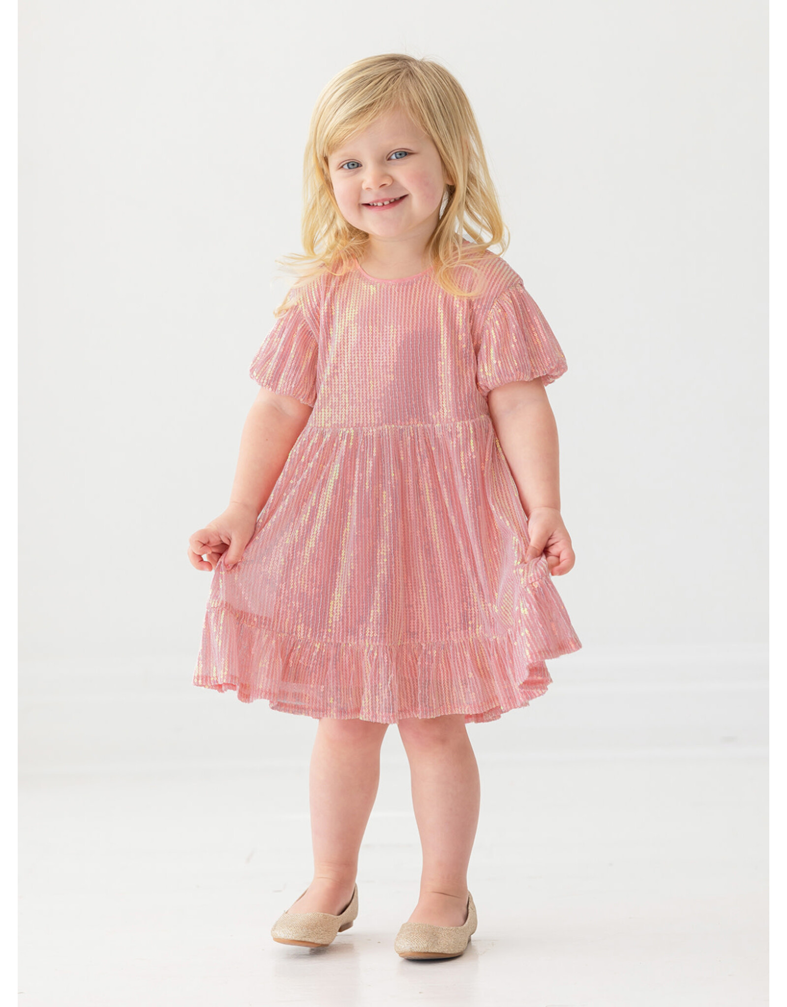 Isobella & Chloe Isobella & Chloe - Pink Glitter & Glitz Dress