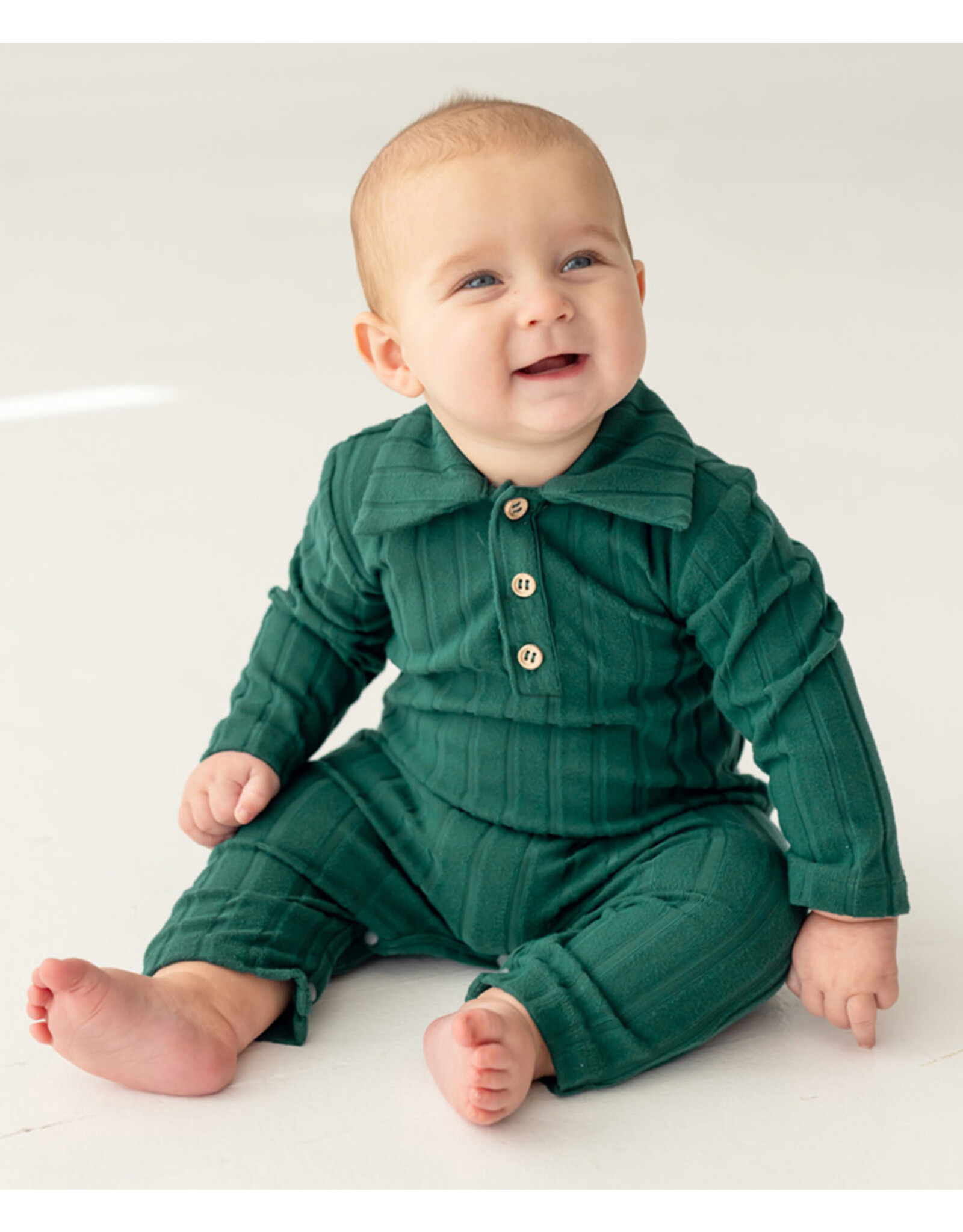 Beckett Bear Beckett & Bear - Owen Green Romper