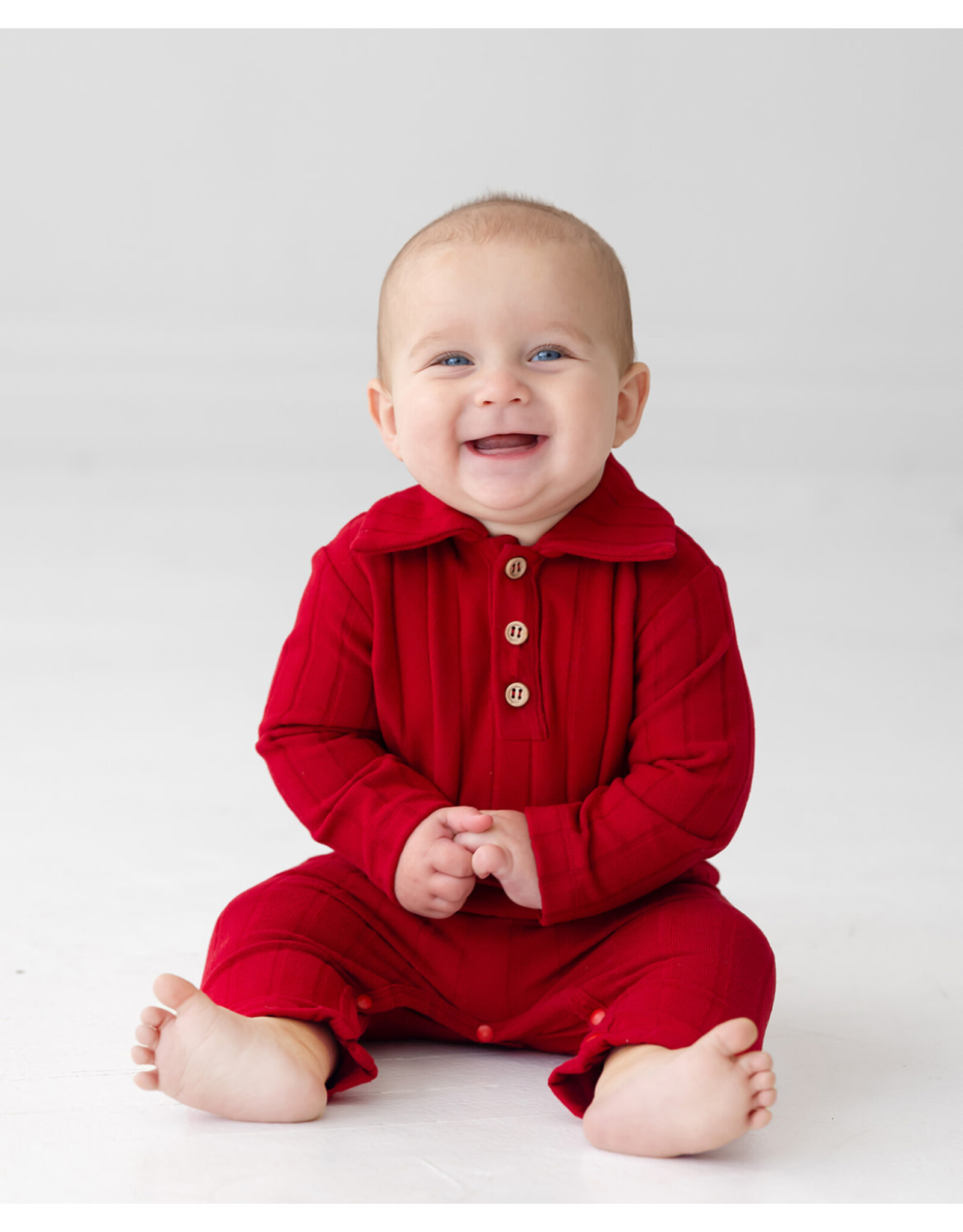 Beckett Bear Beckett & Bear - Charlie Red Romper