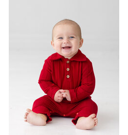 Beckett Bear Beckett & Bear - Charlie Red Romper