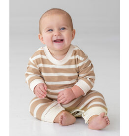 Beckett Bear Beckett & Bear - Mason Brown Stripe Romper