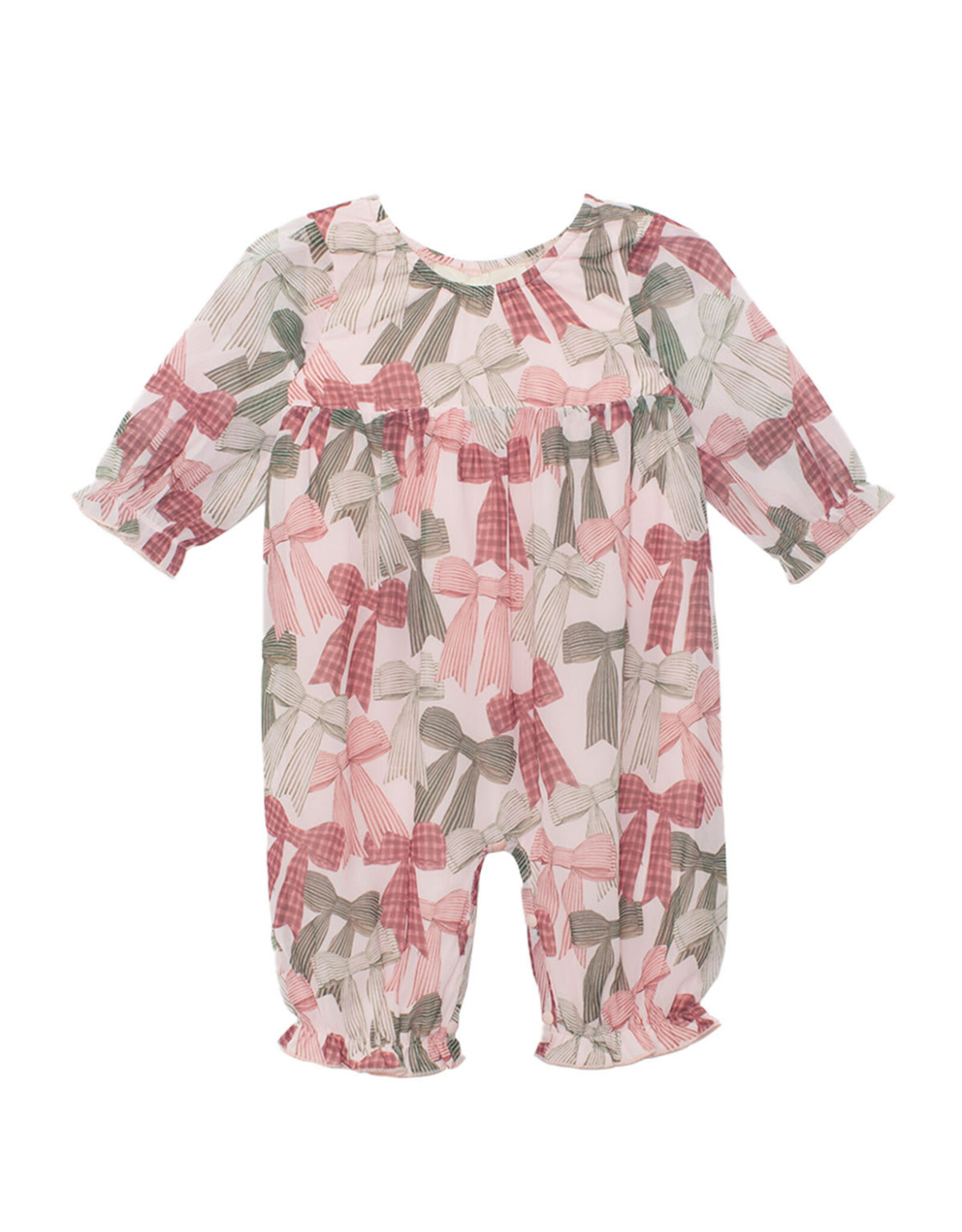 Mabel & Honey Mabel & Honey- Bow-tiful Red Romper