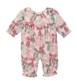 Mabel & Honey Mabel & Honey- Bow-tiful Red Romper