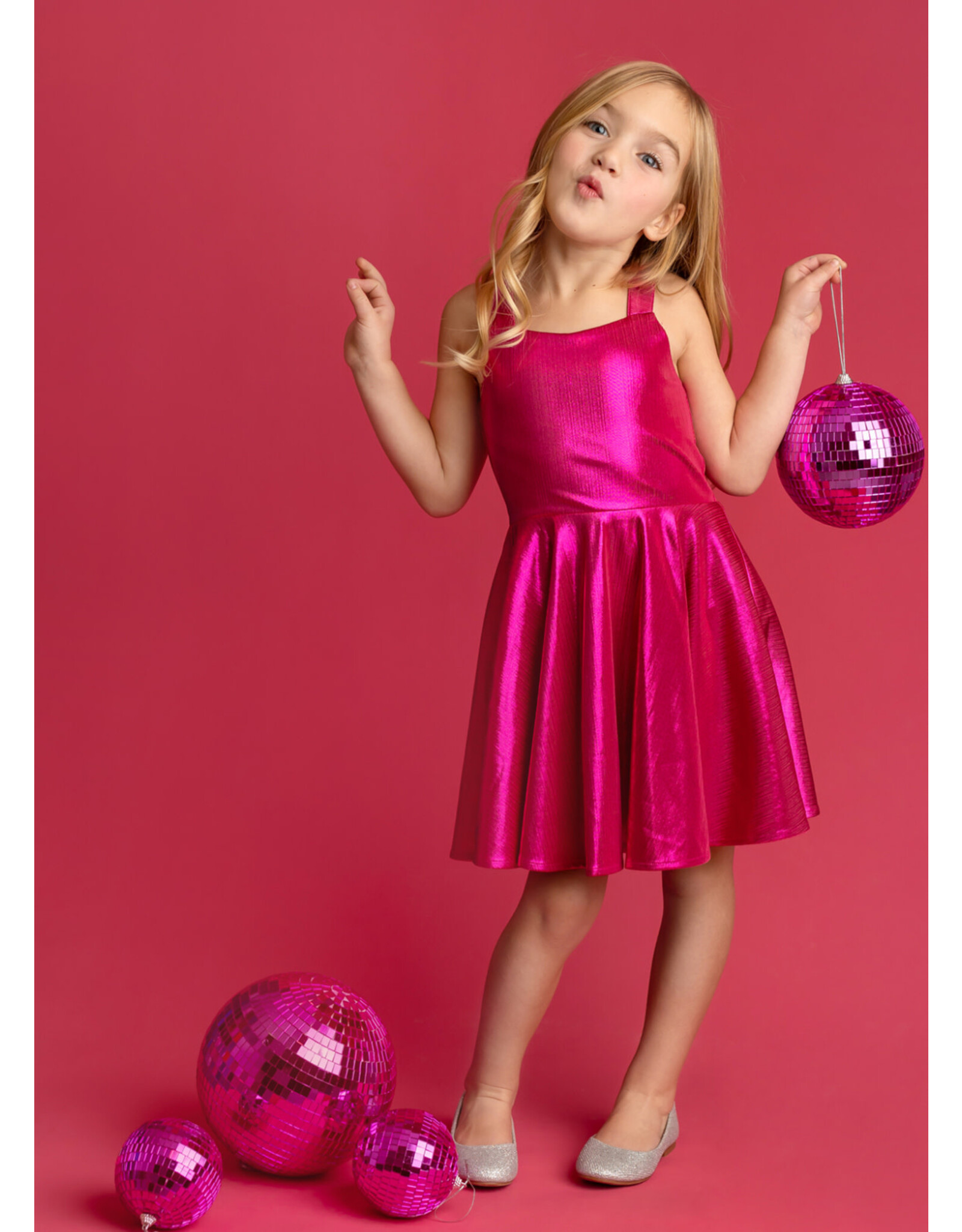 Isobella & Chloe Isobella & Chloe - Pink Glitterball Dress