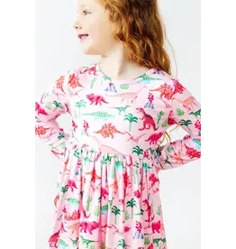 Mila & Rose Mila & Rose- Pinkosaurus Rex L/S PocketTwirl Dress