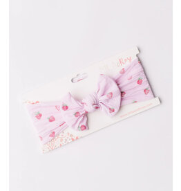 Mila & Rose Mila & Rose- Sweet Strawberries Nylon Bow Headwrap