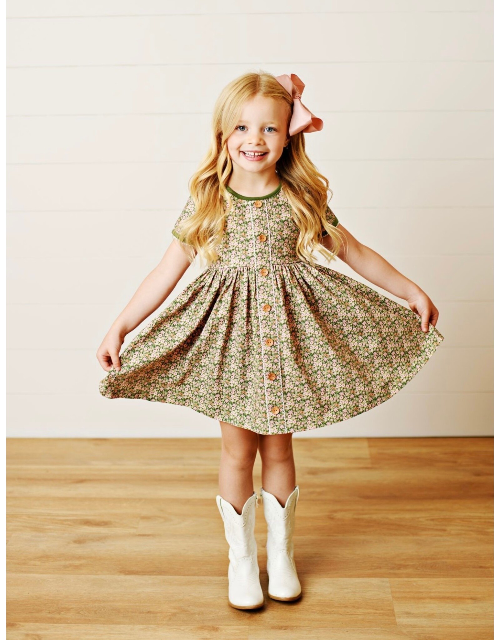 Swoon Baby Swoon Baby- Vintage Olive Dress