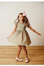 Swoon Baby Swoon Baby- Vintage Olive Flutter Dress