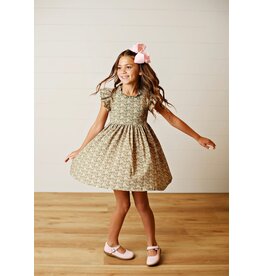 Swoon Baby Swoon Baby- Vintage Olive Flutter Dress