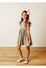 Swoon Baby Swoon Baby- Vintage Olive Flutter Dress