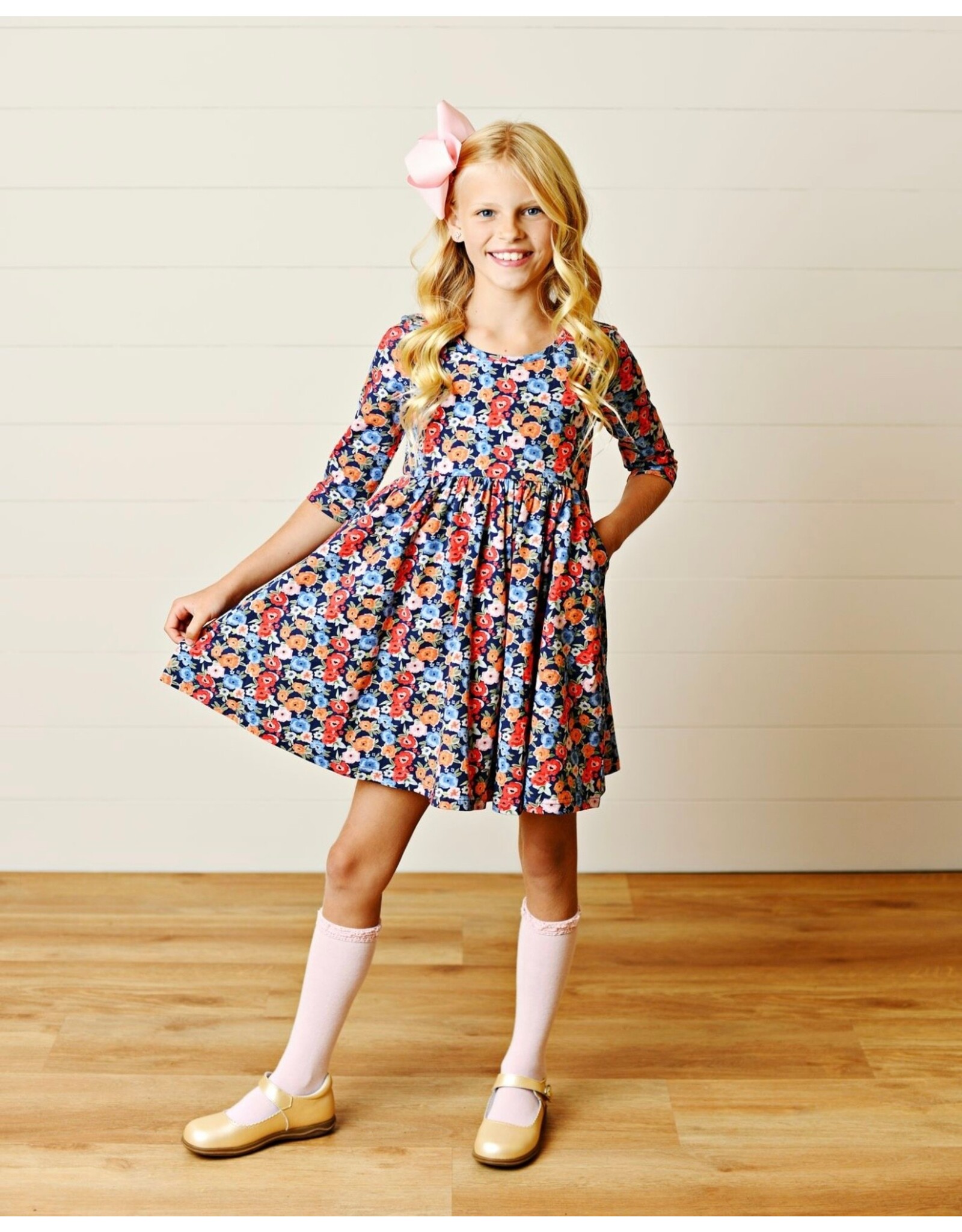 Swoon Baby Swoon Baby- Vintage Olive Twirl Dress