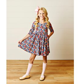 Swoon Baby Swoon Baby- Vintage Olive Twirl Dress