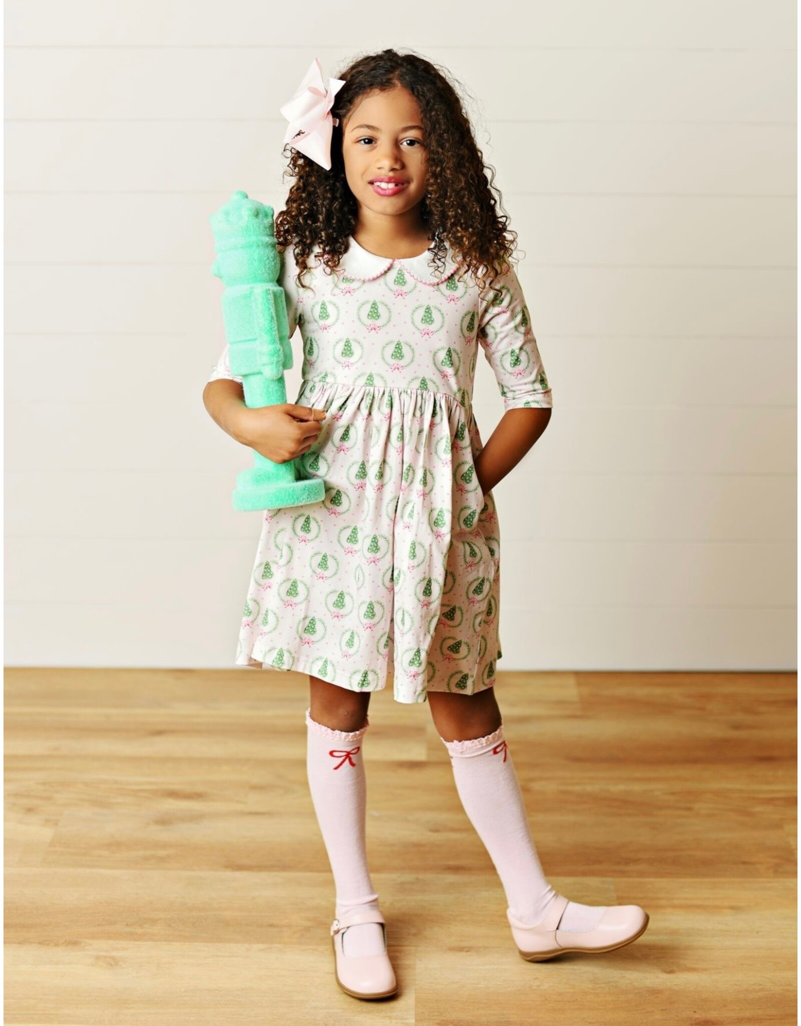 Swoon Baby Swoon Baby- Pink Christmas Proper Twirl Dress