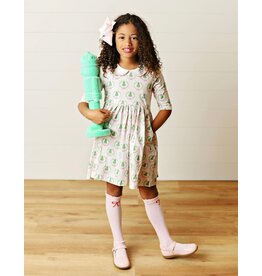 Swoon Baby Swoon Baby- Pink Christmas Proper Twirl Dress