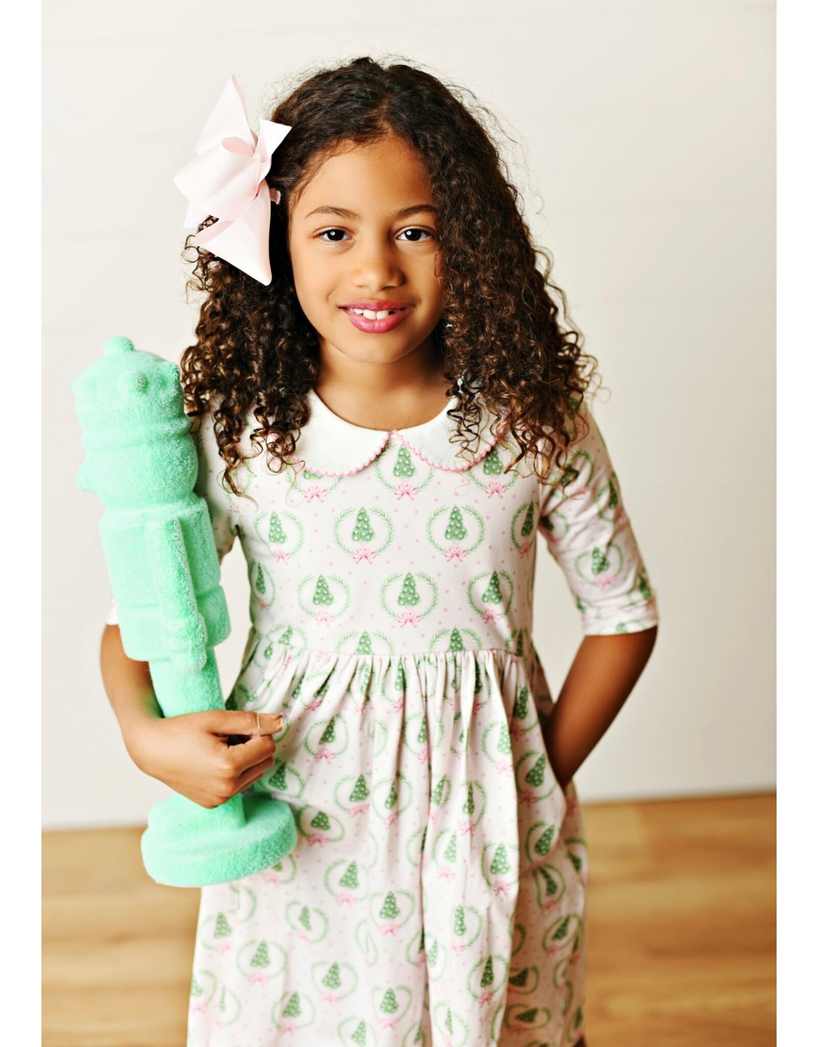 Swoon Baby Swoon Baby- Pink Christmas Proper Twirl Dress