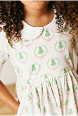 Swoon Baby Swoon Baby- Pink Christmas Proper Twirl Dress