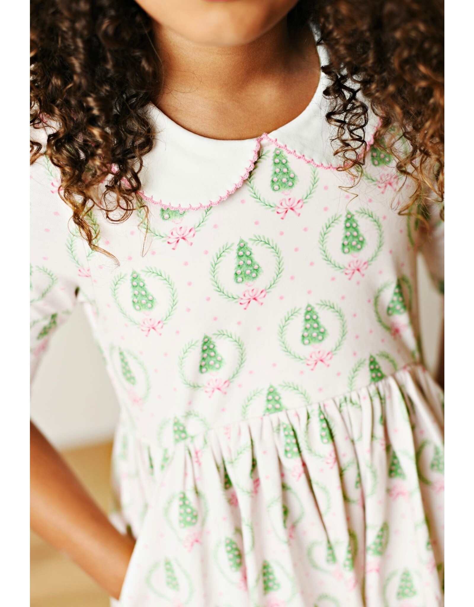 Swoon Baby Swoon Baby- Pink Christmas Proper Twirl Dress