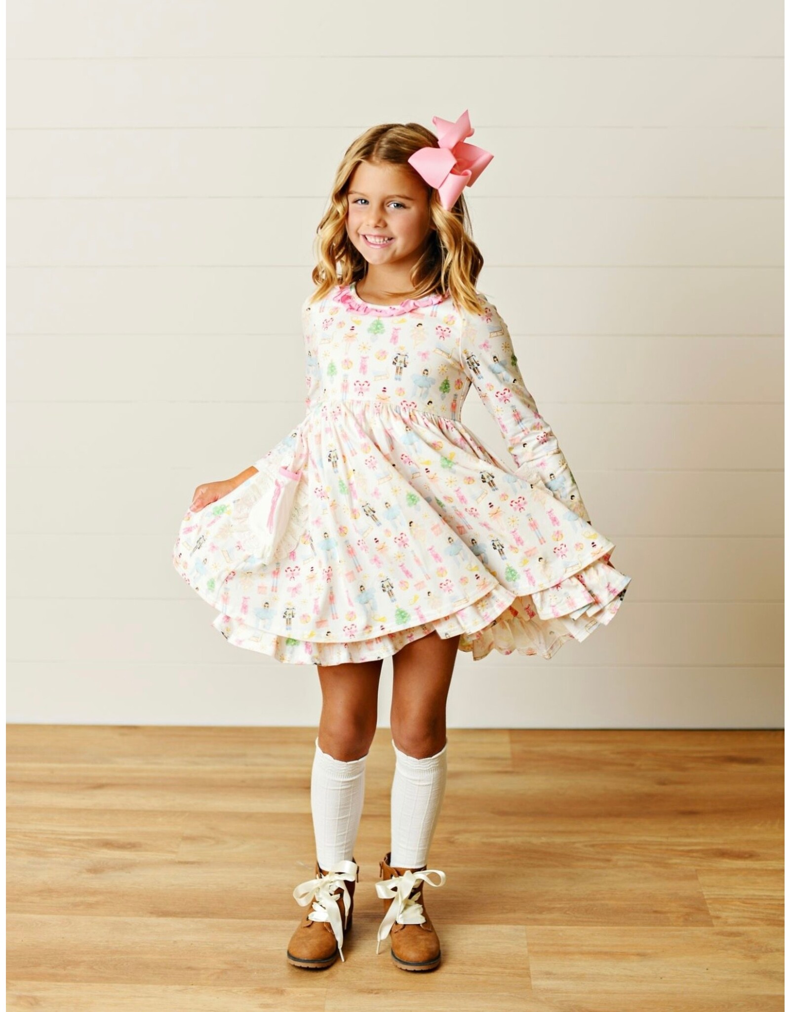 Swoon Baby Swoon Baby- Nutracker Ballet Embroidery Pocket Dress