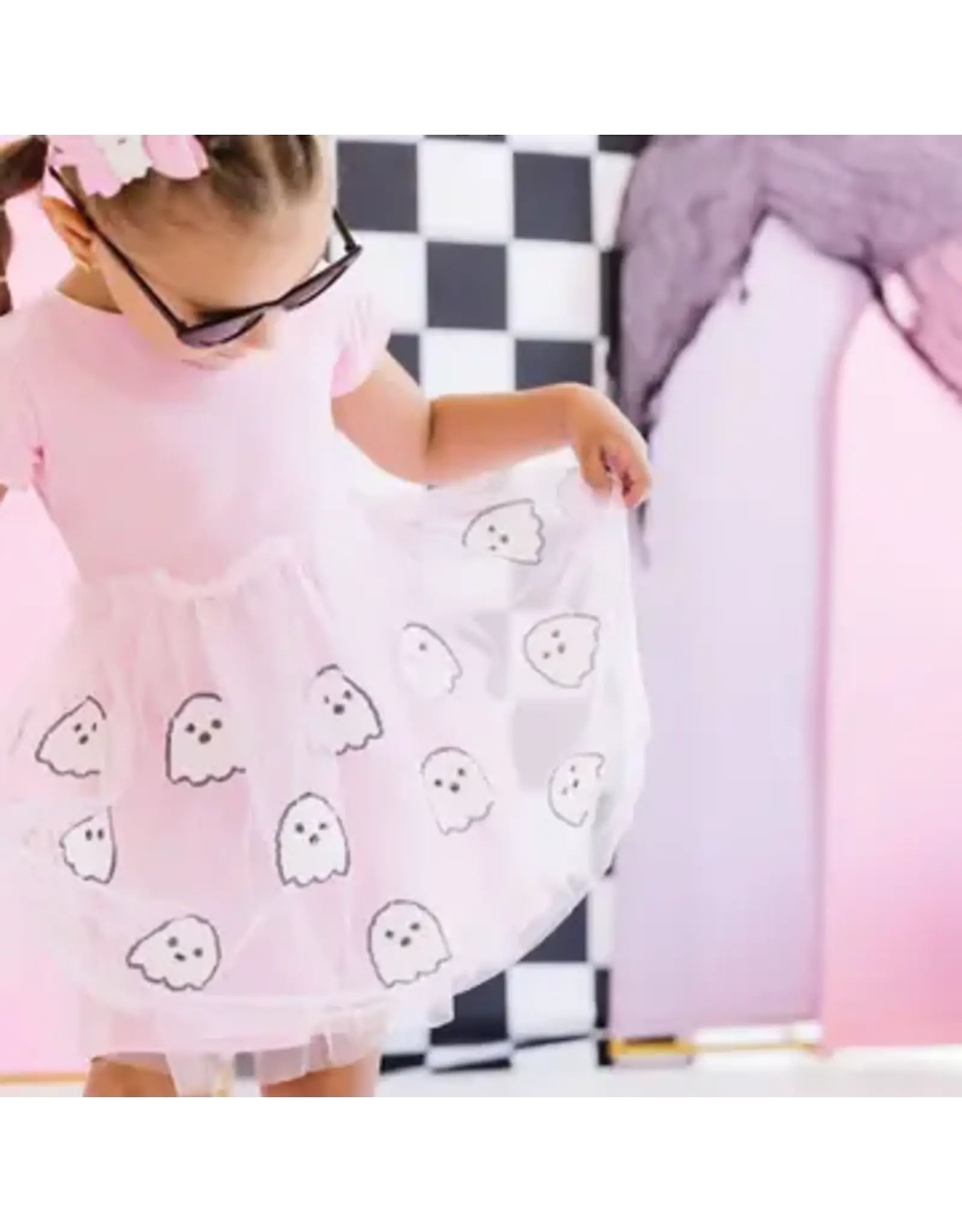 Sweet Wink- Ghost Sequin S/S Tutu Dress