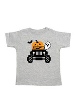 Sweet Wink- Pumpkin Monster Truck T-Shirt- Gray
