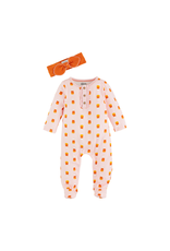 Mudpie Mud Pie- Candy Corn Glow Sleeper & Headband 0-3M