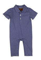 Millie Jay Millie Jay- Dylan Romper: Royal Stripe
