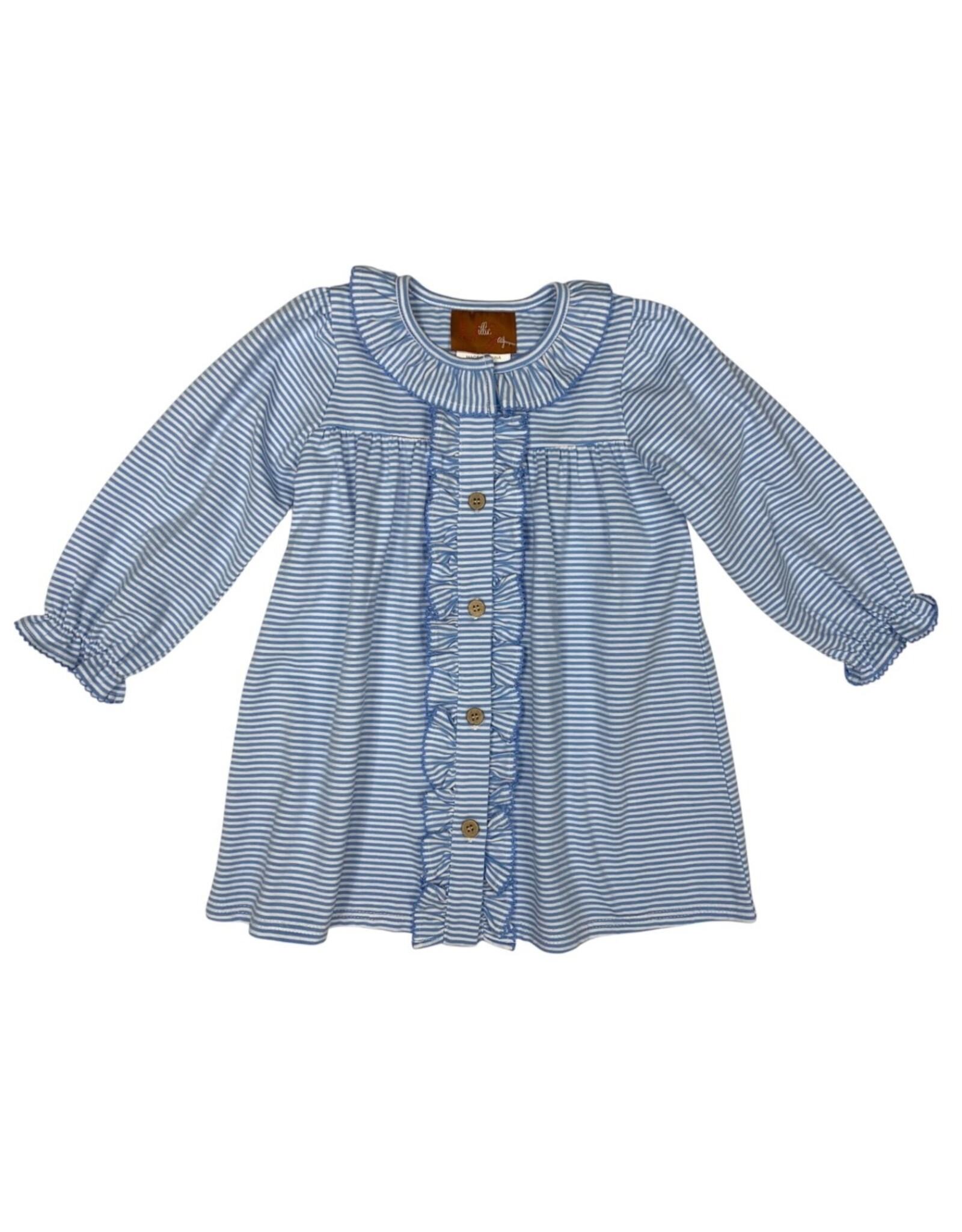 Millie Jay Millie Jay- Maisie L/S Blue Stripe Dress