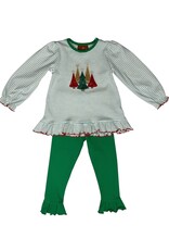 Millie Jay Millie Jay- Sparkly Trees Ruffle Pant Set