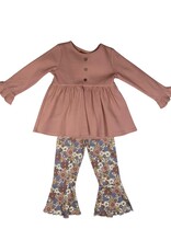 Millie Jay Millie Jay- Rose Floral Bell Bottom Set