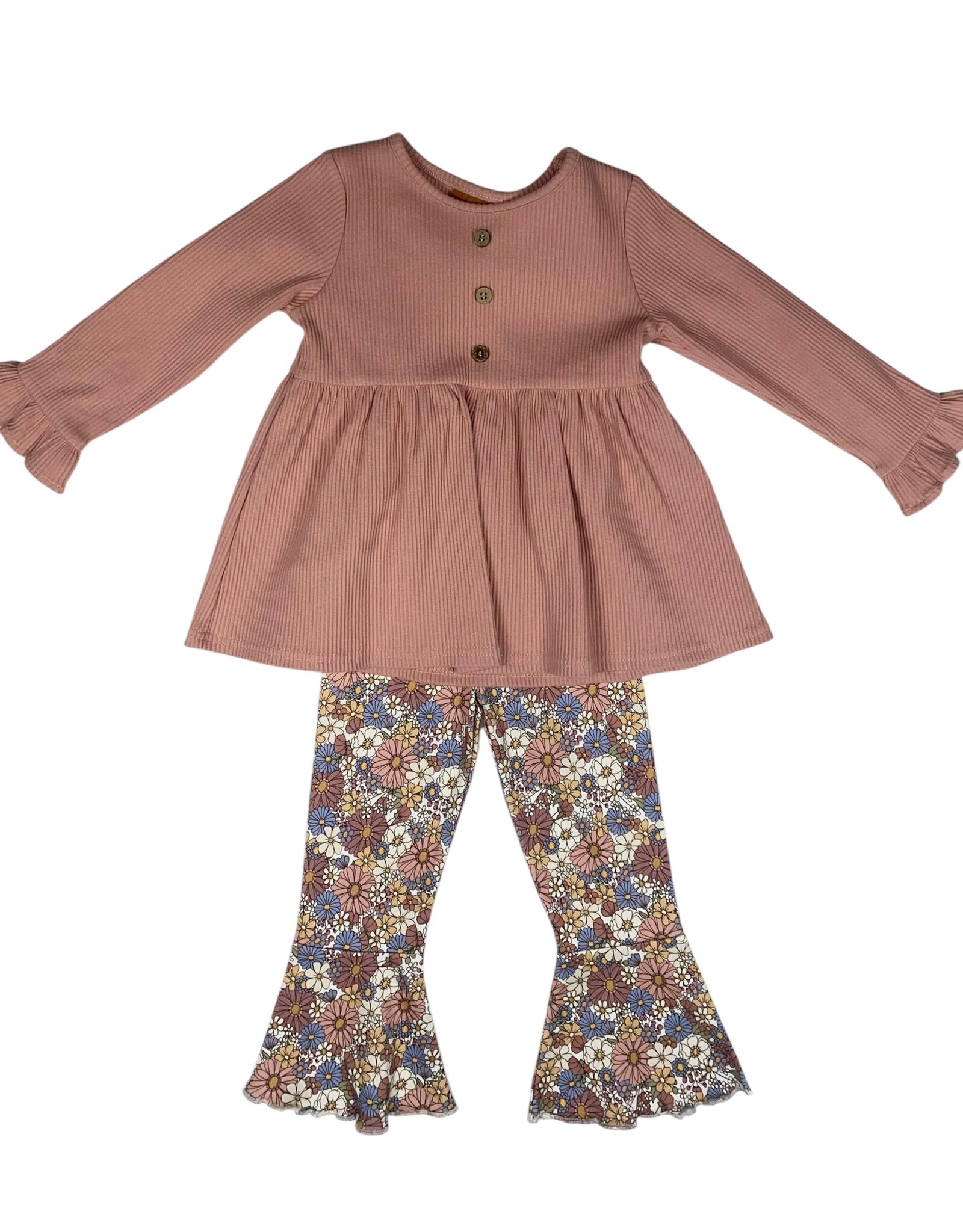 Millie Jay Millie Jay- Rose Floral Bell Bottom Set