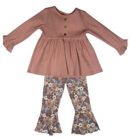 Millie Jay Millie Jay- Rose Floral Bell Bottom Set