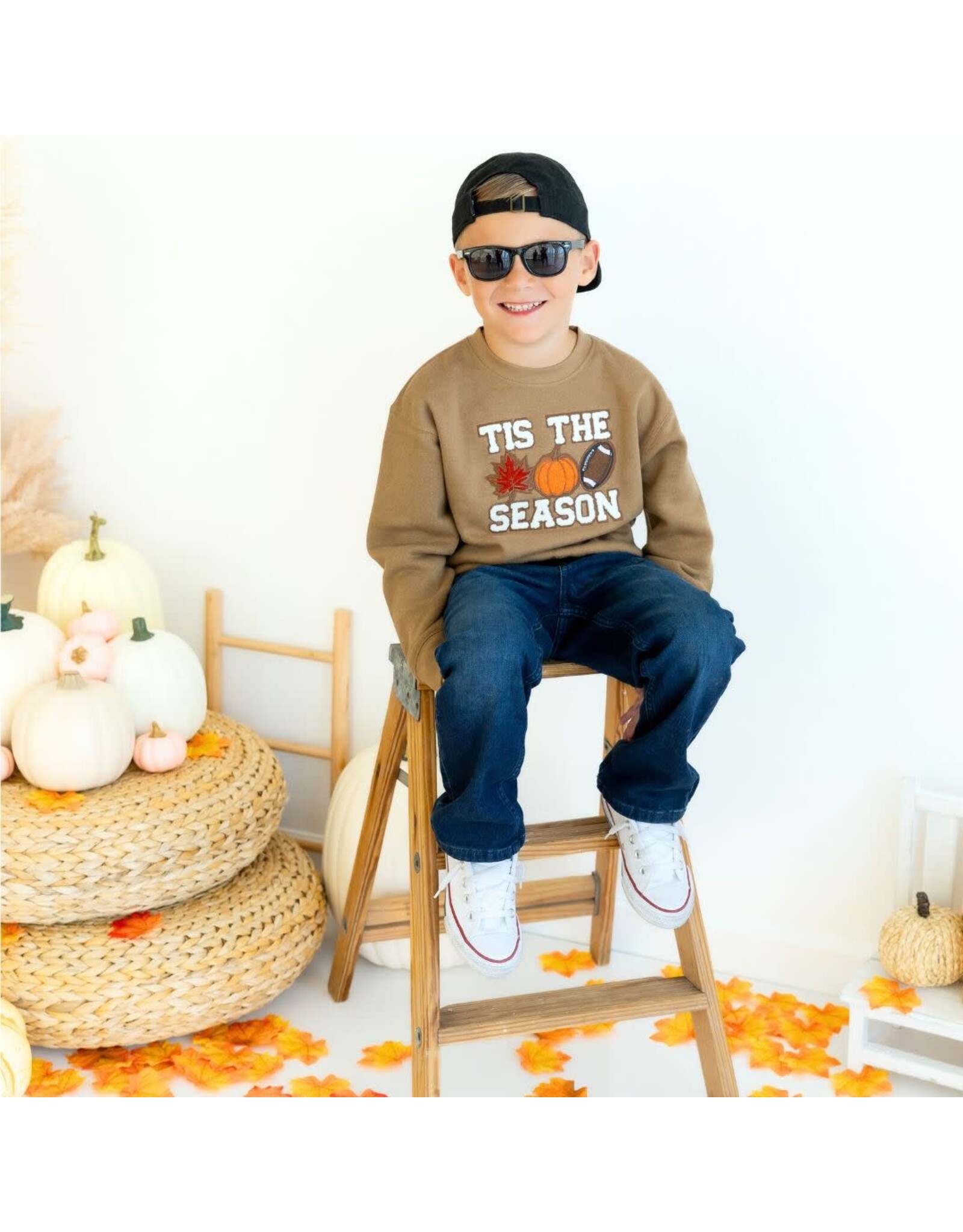 Sweet Wink- Tis The Season Pumpkin Patch Mocha Sweatshirt