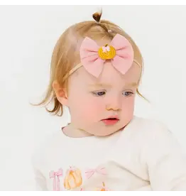 Sweet Wink- Pumpkin Tulle Bow Baby Headband