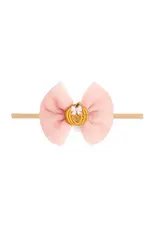 Sweet Wink- Pumpkin Tulle Bow Baby Headband