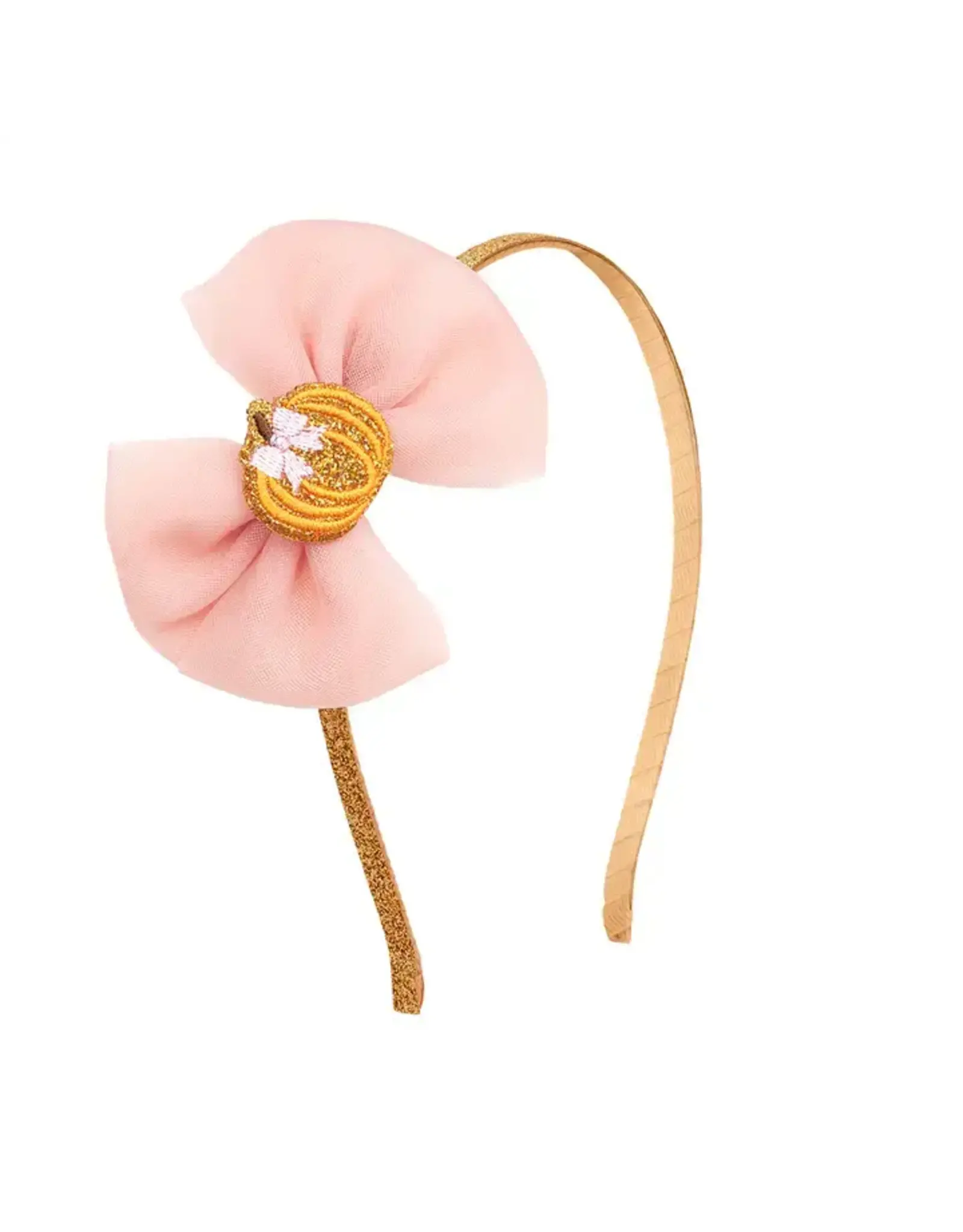 Sweet Wink- Pumpkin Tulle Bow Headband