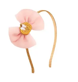 Sweet Wink- Pumpkin Tulle Bow Headband
