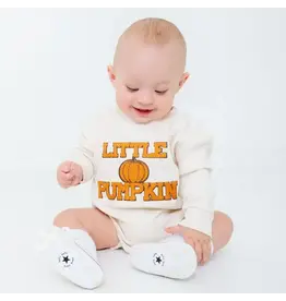 Sweet Wink- Little Pumpkin Patch Natural L/S Romper