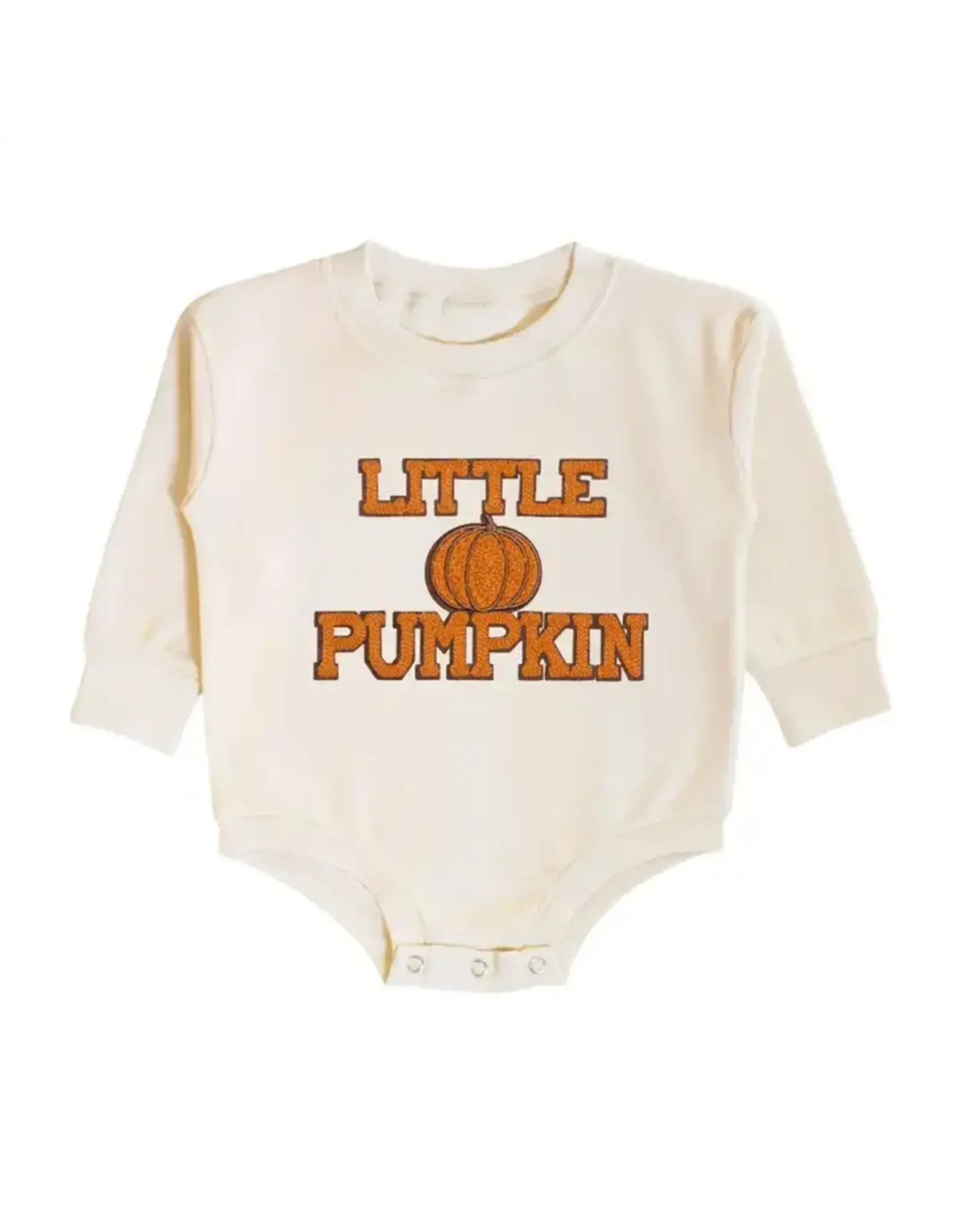 Sweet Wink- Little Pumpkin Patch Natural L/S Romper
