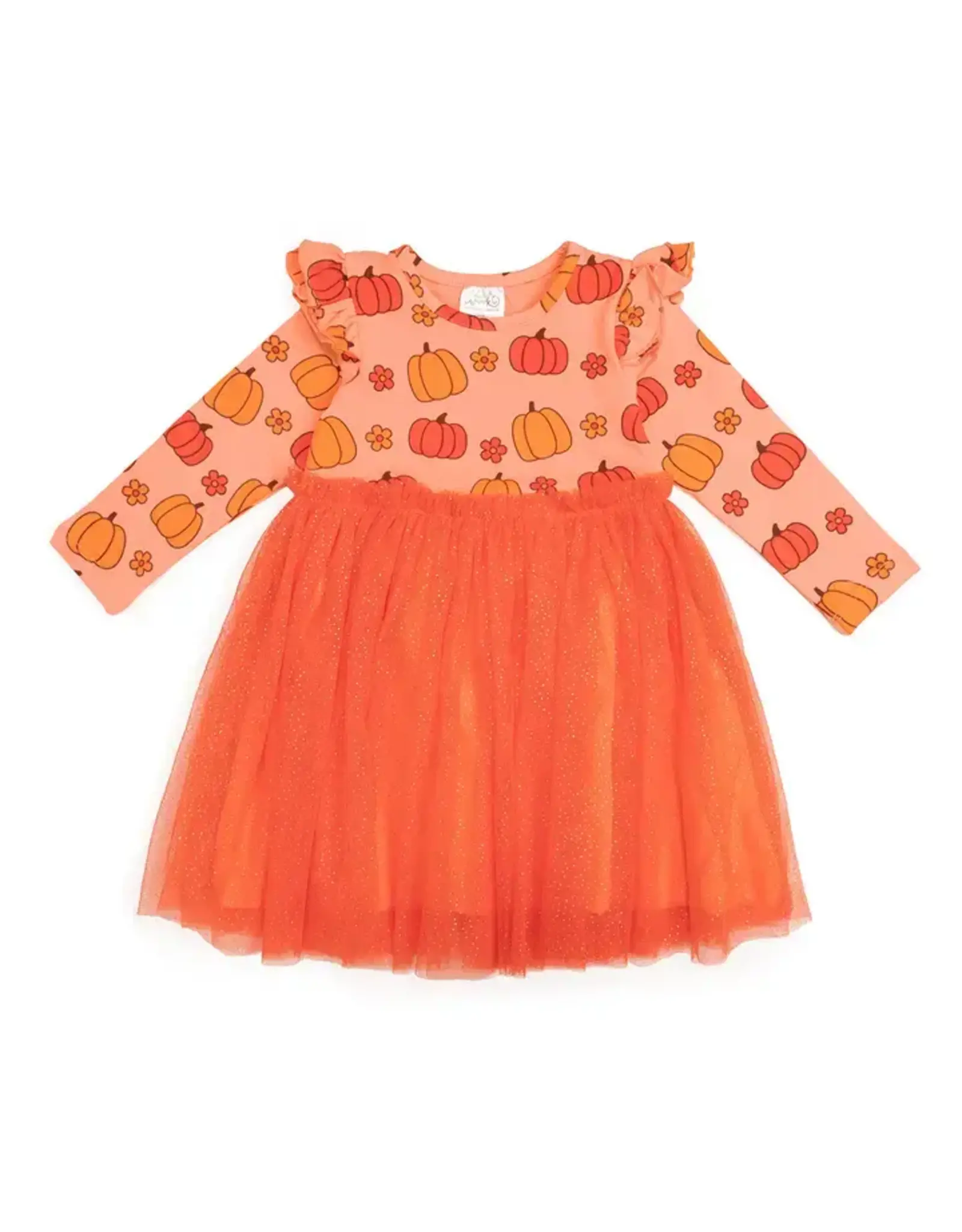 Sweet Wink- Pumpkin Daisy Tutu Dress