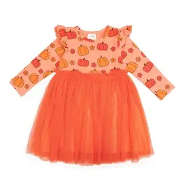 Sweet Wink- Pumpkin Daisy Tutu Dress
