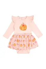 Sweet Wink- Coquette Pumpkin L/S Tutu Bodysuit