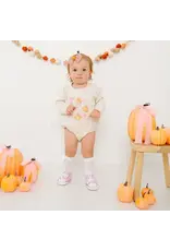 Sweet Wink- Coquette Pumpkin Romper Fall