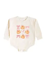 Sweet Wink- Coquette Pumpkin Romper Fall