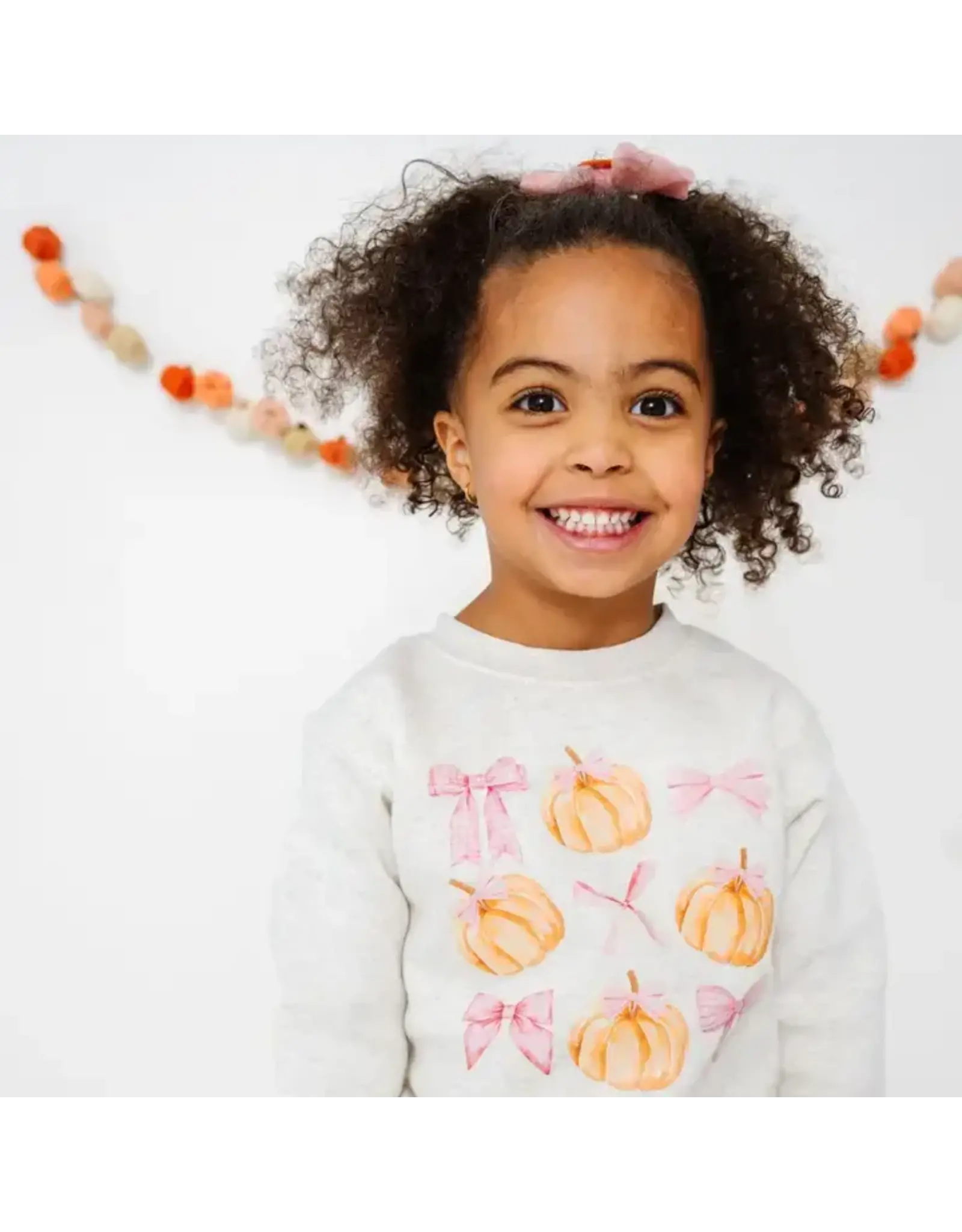 Sweet Wink- Coquette Pumpkin Sweatshirt